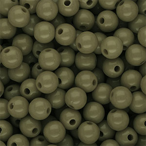 8 mm DQ acrylic beads shiny Army Green