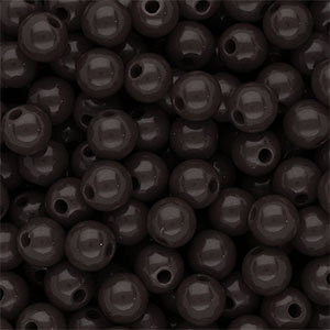 8 mm DQ acrylic beads shiny Dark Chocolate Brown