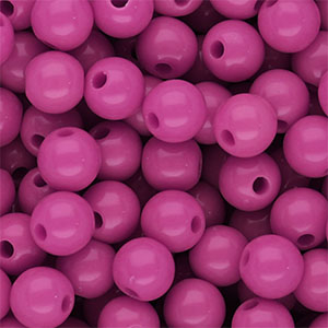 10 mm DQ acrylic beads shiny Magenta