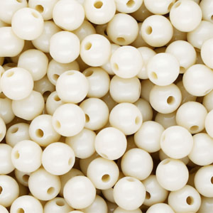 10 mm DQ acrylic beads shiny Off White