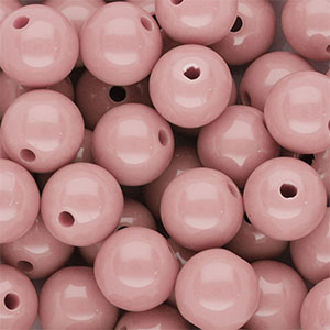 12 mm DQ acrylic beads shiny Vintage Pink