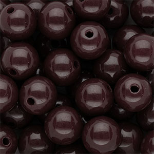 12 mm DQ acrylic beads shiny Dark Brown