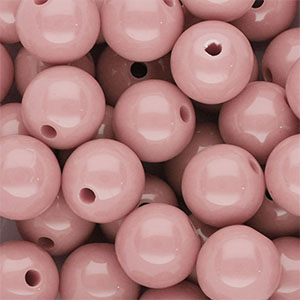 14 mm DQ acrylic beads shiny Vintage Pink