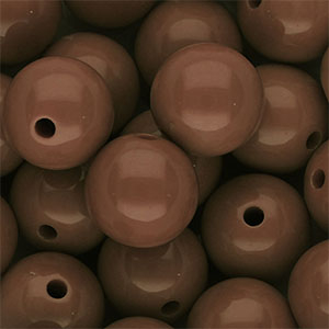 16 mm DQ acrylic beads shiny Brown