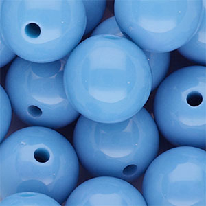 18 mm DQ acrylic beads shiny Blue
