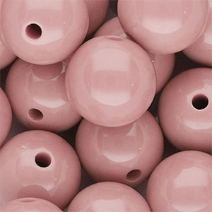 18 mm DQ acrylic beads shiny Vintage Pink