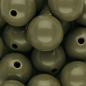 18 mm DQ acrylic beads shiny Army Green