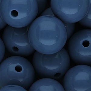 18 mm DQ acrylic beads shiny Teal Blue
