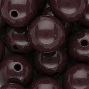 18 mm DQ acrylic beads shiny Dark Brown