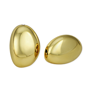 Acrylic beads oval Gold