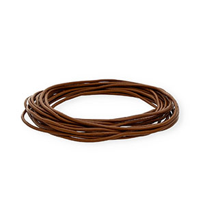 leather round 2mm Dark Brown