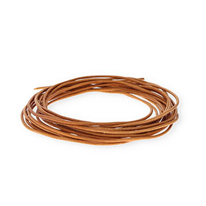leather round 2mm Light Brown