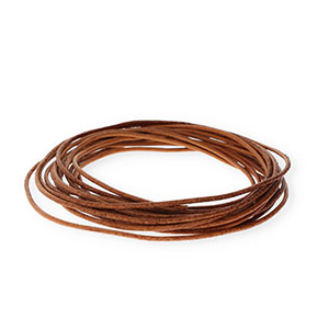 leather round 2mm Brown