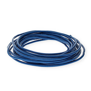 leather round 3mm Dark Blue