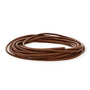 leather round 3mm Dark Brown