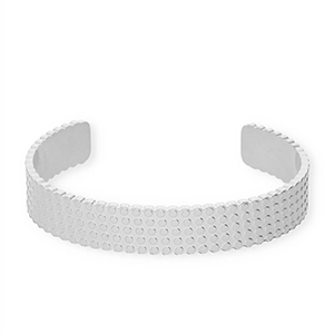 Stainless steel bracelets bangle dots Silver