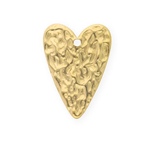 Stainless steel charms heart Gold
