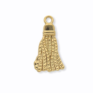 Stainless steel charms tassels Gold