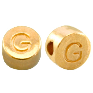 DQ European metal letterbead G Gold (nickel free) 