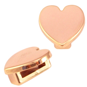 DQ metal Cuoio slider heart Rose Gold