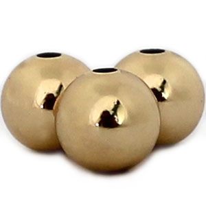 DQ metal beads 8mm Gold 