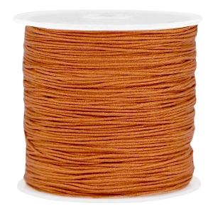 Macram&eacute; bead cord 0.8mm Copper brown
