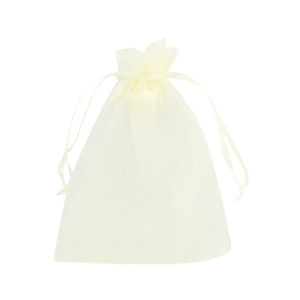 Jewellery organza bags 10x13cm Light yellow