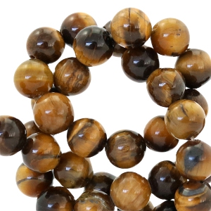 Natural stone beads Tigereye 6mm Brown