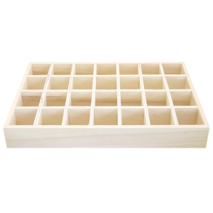 Wooden jewellery display 28 compartments Natural (natural wood colour) 