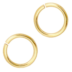 DQ metal findings jump ring 8mm Gold