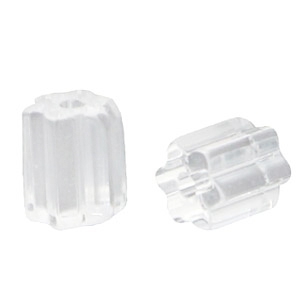 DQ acrylic flower tube beads Transparent