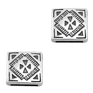 Findings TQ metal slider square &Oslash;13.8x2.4mm Antique Silver