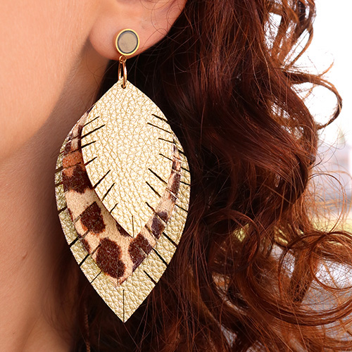 Create earrings and keychains with our new faux leather pendants