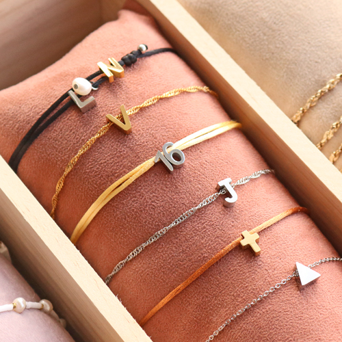 You can create personalised jewellery with the new stainless steel initials beads: