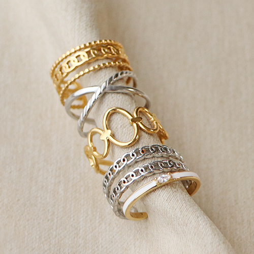 Beautiful stainless steel rings to combine with each other 