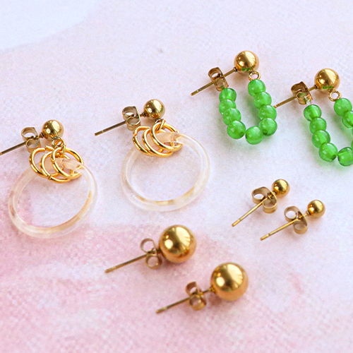 Get inspired and make earrings with stainless steel ear studs