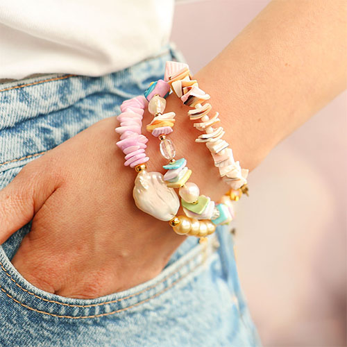 Create unique jewellery with our new shell beads