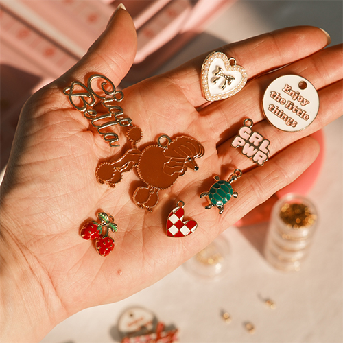 DIY jewellery making with metal charms