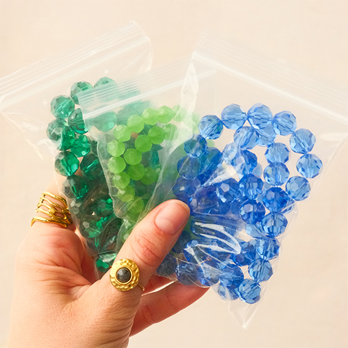 Get inspired by faceted beads 