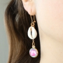 Cheerful jewellery with basic cabochons, Cuoio, Designer Quality European metal, shell charms and macram&eacute; 