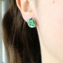 Cheerful jewellery with basic cabochons, Cuoio, Designer Quality European metal, shell charms and macram&eacute; 
