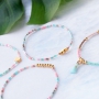 Minimalist jewellery with Miyuki and golden details