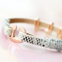 Bracelets with matching earrings of Designer Quality metal, genuine DQ European leather, ImpressArt and faceted beads