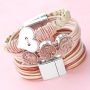 Designer Quality leather bracelets in natural and soft colours
