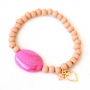 Unique jewellery with beautiful oval agate semi-precious stones