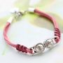 Fashion bracelets and keychain with trendy flat cord suede style