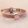Winter jewellery with wooden cabochons, Cuoio and macram&eacute; bead cord