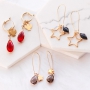 Handmade earrings with crystal glass charms and DQ metal
