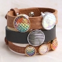 Magical jewellery with basic cabochons and Cuoio bracelets
