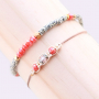 Cheerful summer bracelets an earrings with faceted beads